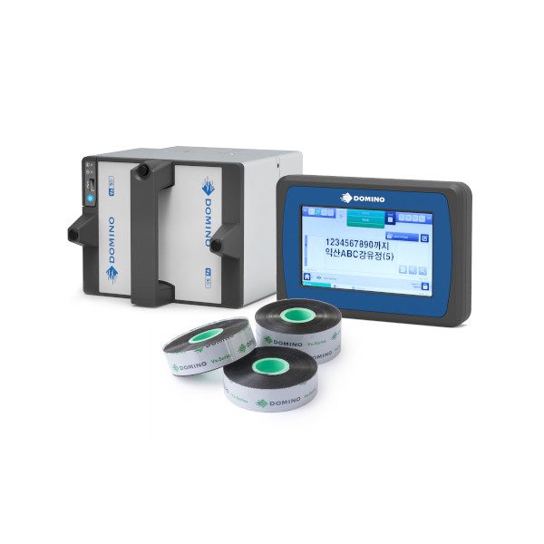 marcatore a trasferimento termico domino vx50i con ribbon consumabili