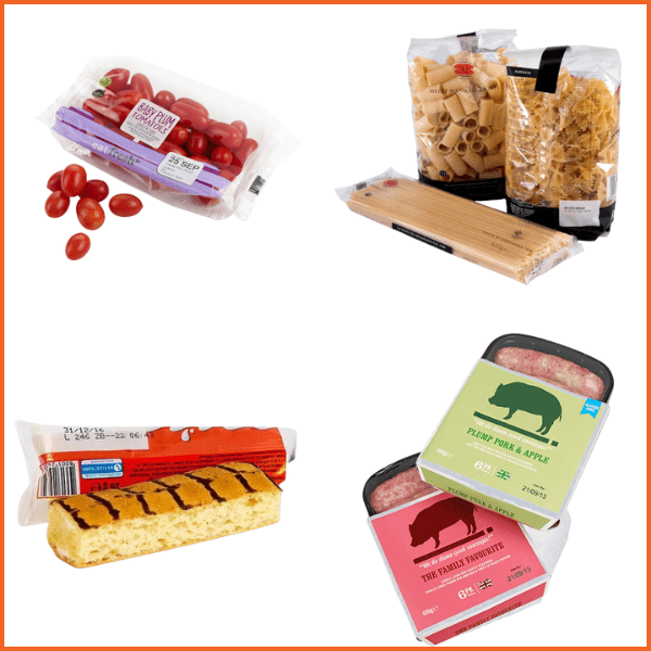 cornice arancione food alimenti